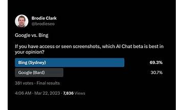 Bing Chat Bests Google Bard Says SEOs